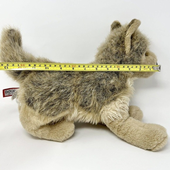Douglas The Cuddle Toy Plush Wolf Dog Tyson 1836 Brown Brindle Puppy 15" Inches - Picture 5 of 10